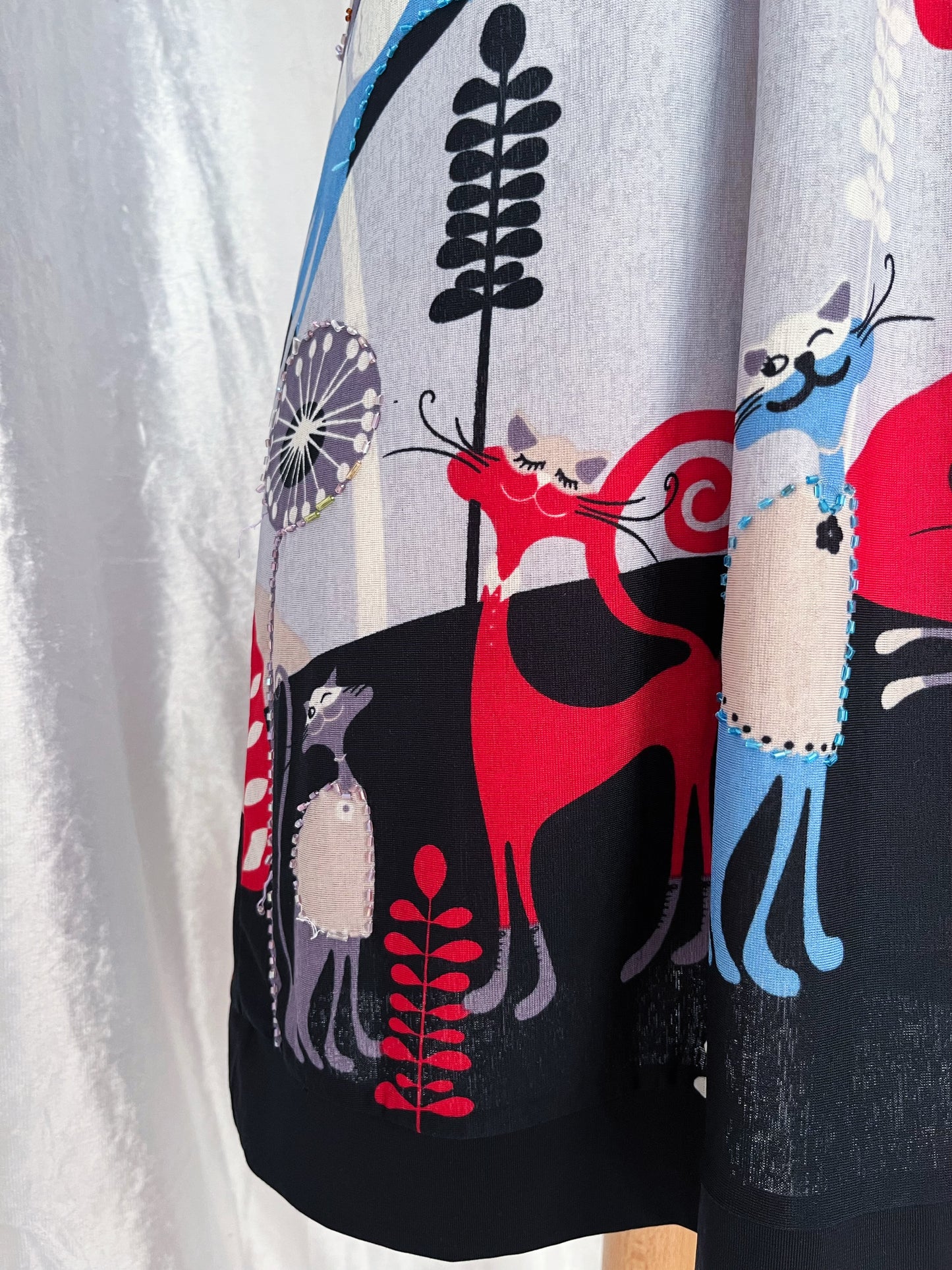 00βs Twee style dress with cat print & beads πβ¨πββ¬π