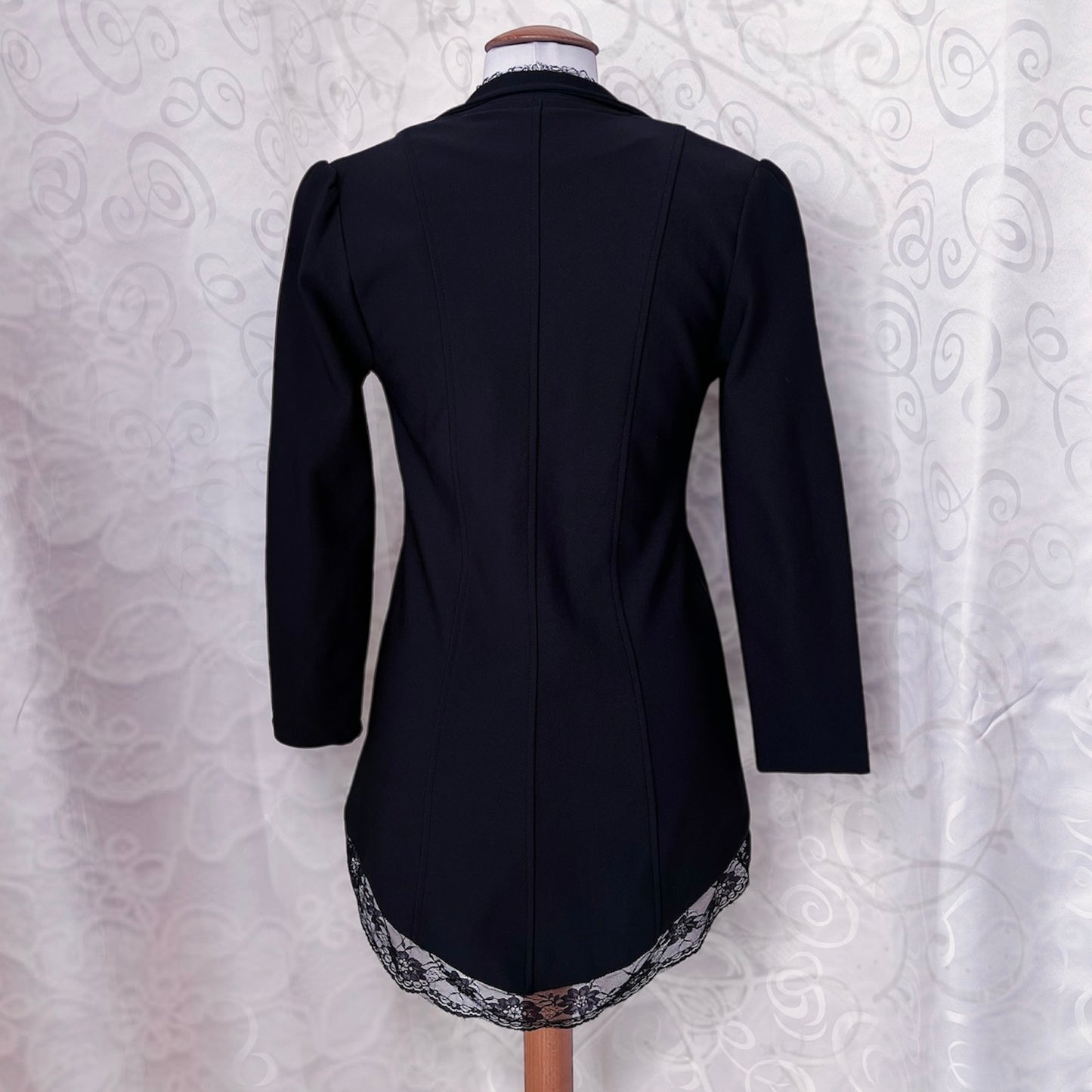 Gothic/Jirai Kei style blazer with lace trim detail & tail 🕷️🦇