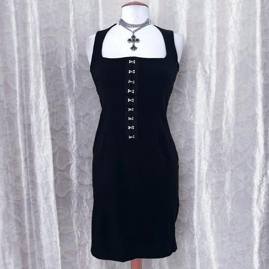 00βs Gothic black fitting dress π¦
