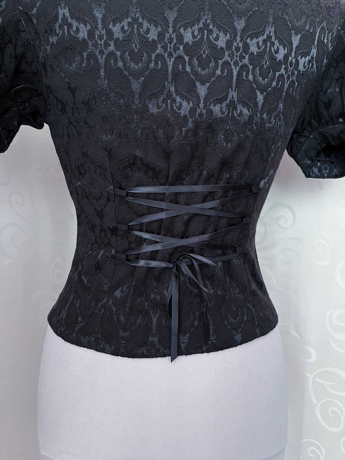 Dracula Gothic victorian style brocade high collar blouse π¦π°