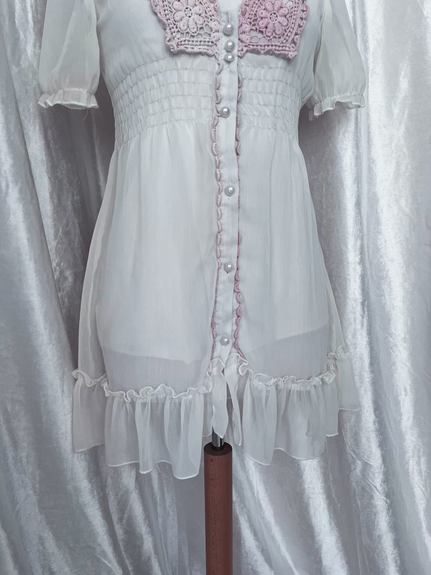 Dreamy coquette cotton & mesh dress 🎀