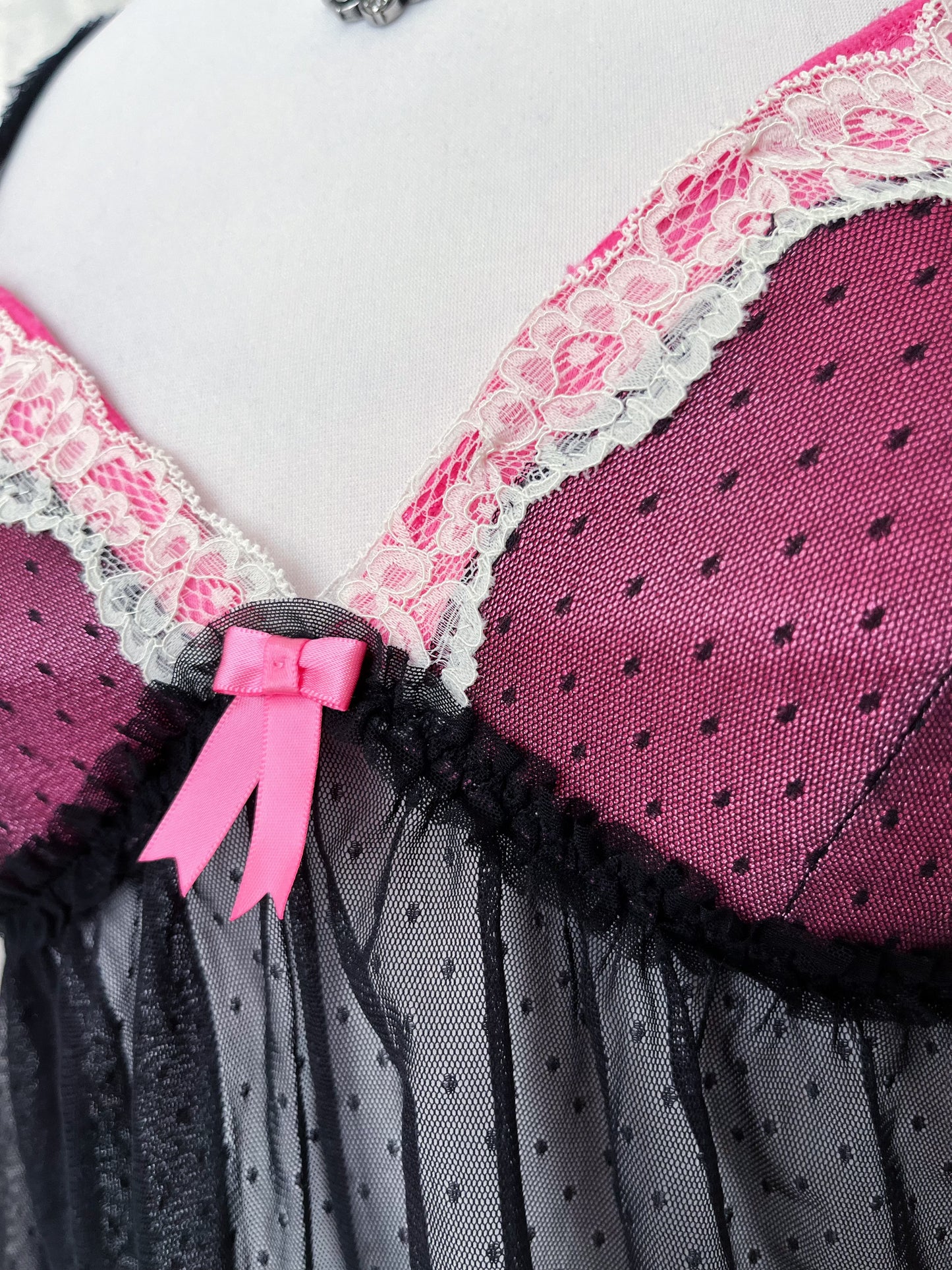 Cutest fairy mesh & pink bustier top 🖤