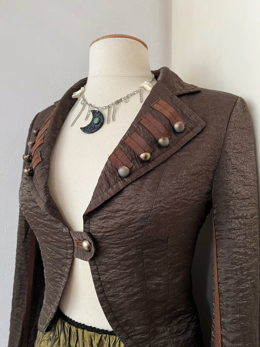 Whimsy vintage brown blazer in military style โ๏ธ