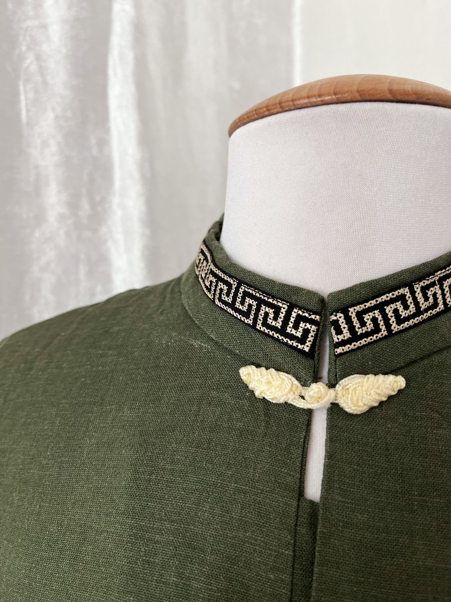 Chinese Qipao/Cheongsam khaki top ππ