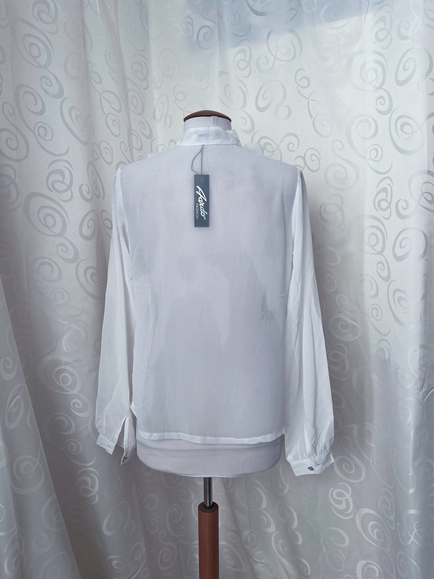 The Way To Your Heart Reworked 00's deadstock see-through ruffle shirt🫀🗝