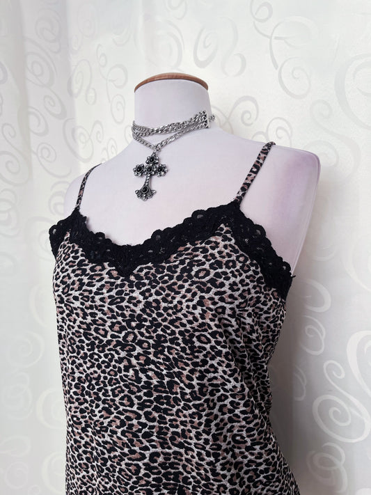 Animal print cami top π