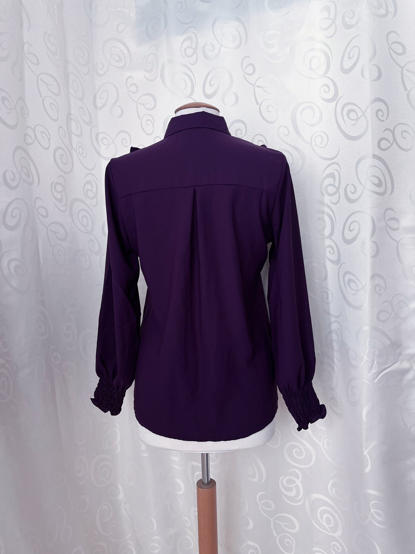 Gothic Jirai Kei dark purple ruffle shirt ππ
