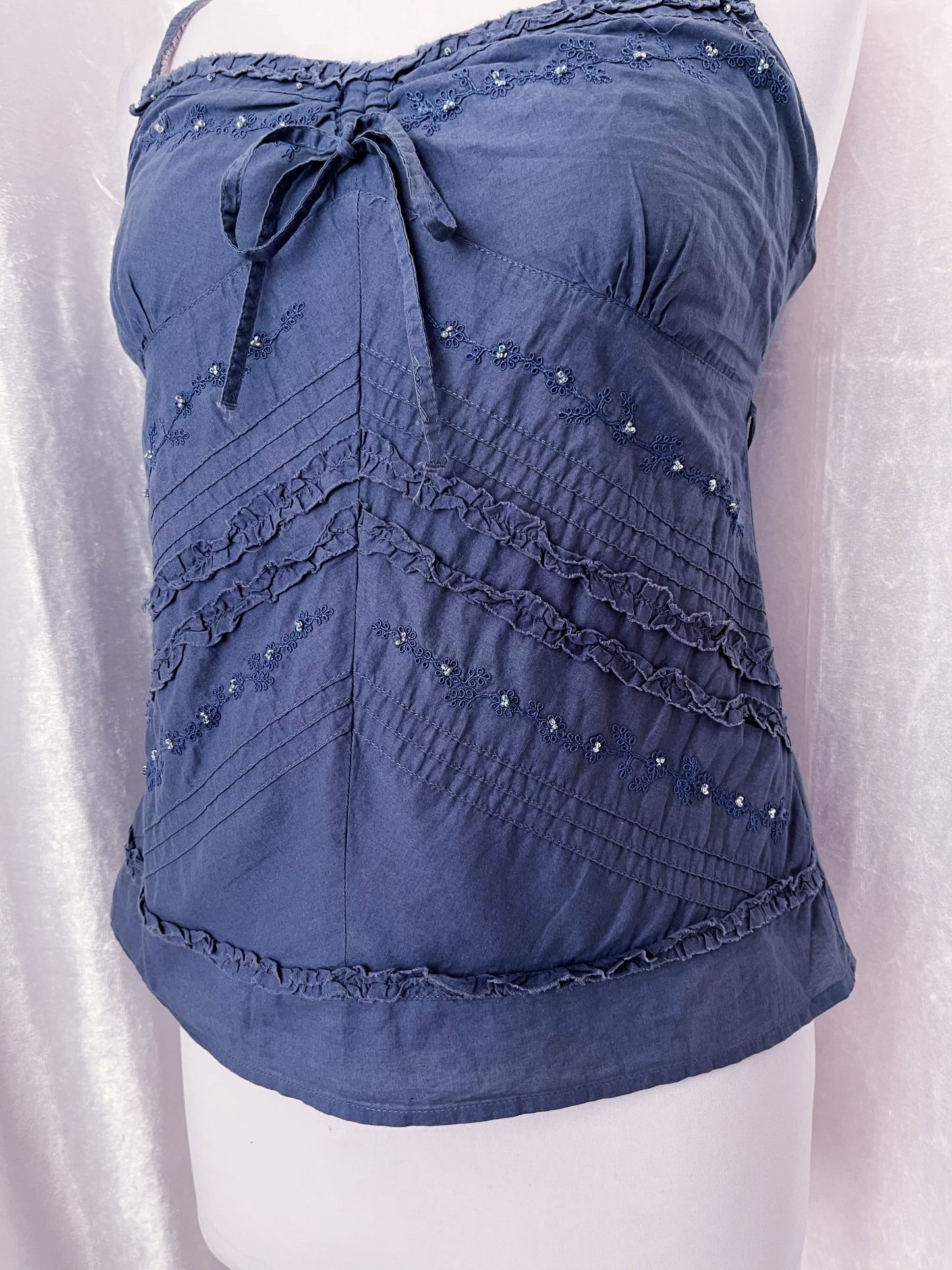 Whimsy fairy summer top with embroidered details 💜