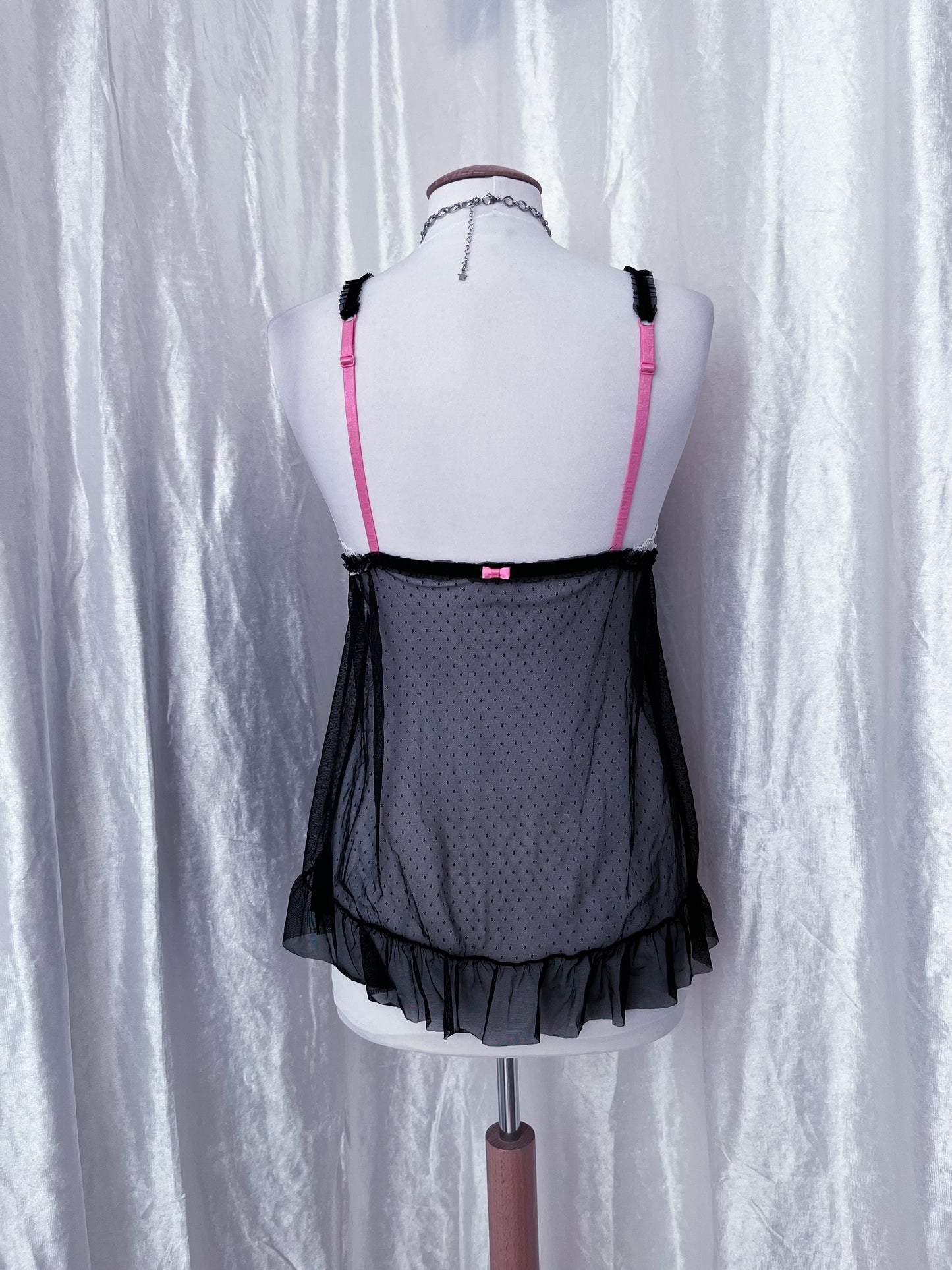 Cutest fairy mesh & pink bustier top 🖤