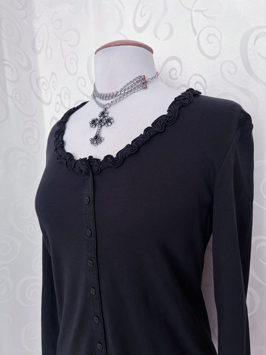 Street One gothic black shirt/cardigan π¦