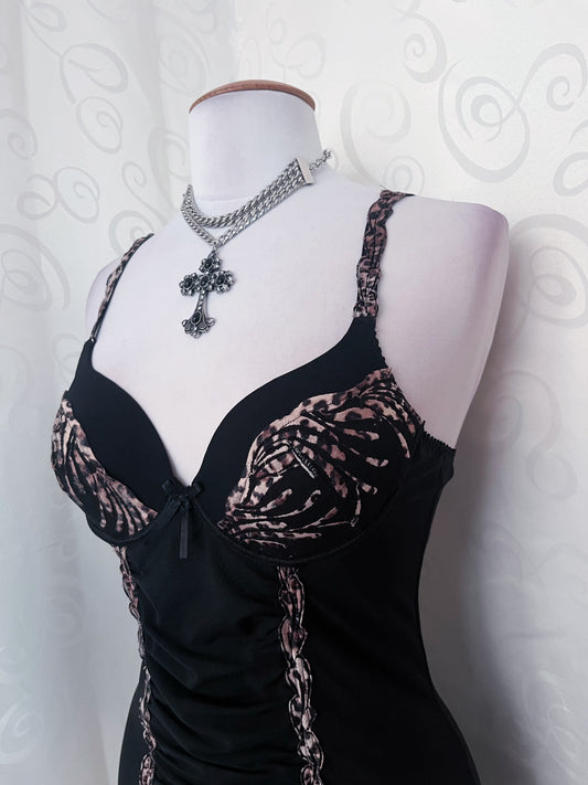 Black & leopard print mesh corset ๐๐ท๏ธ