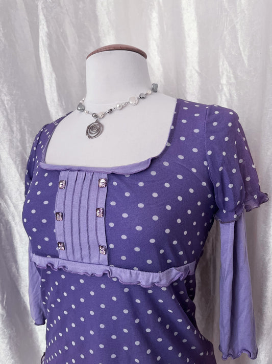 Cutest coquette polka dot top π