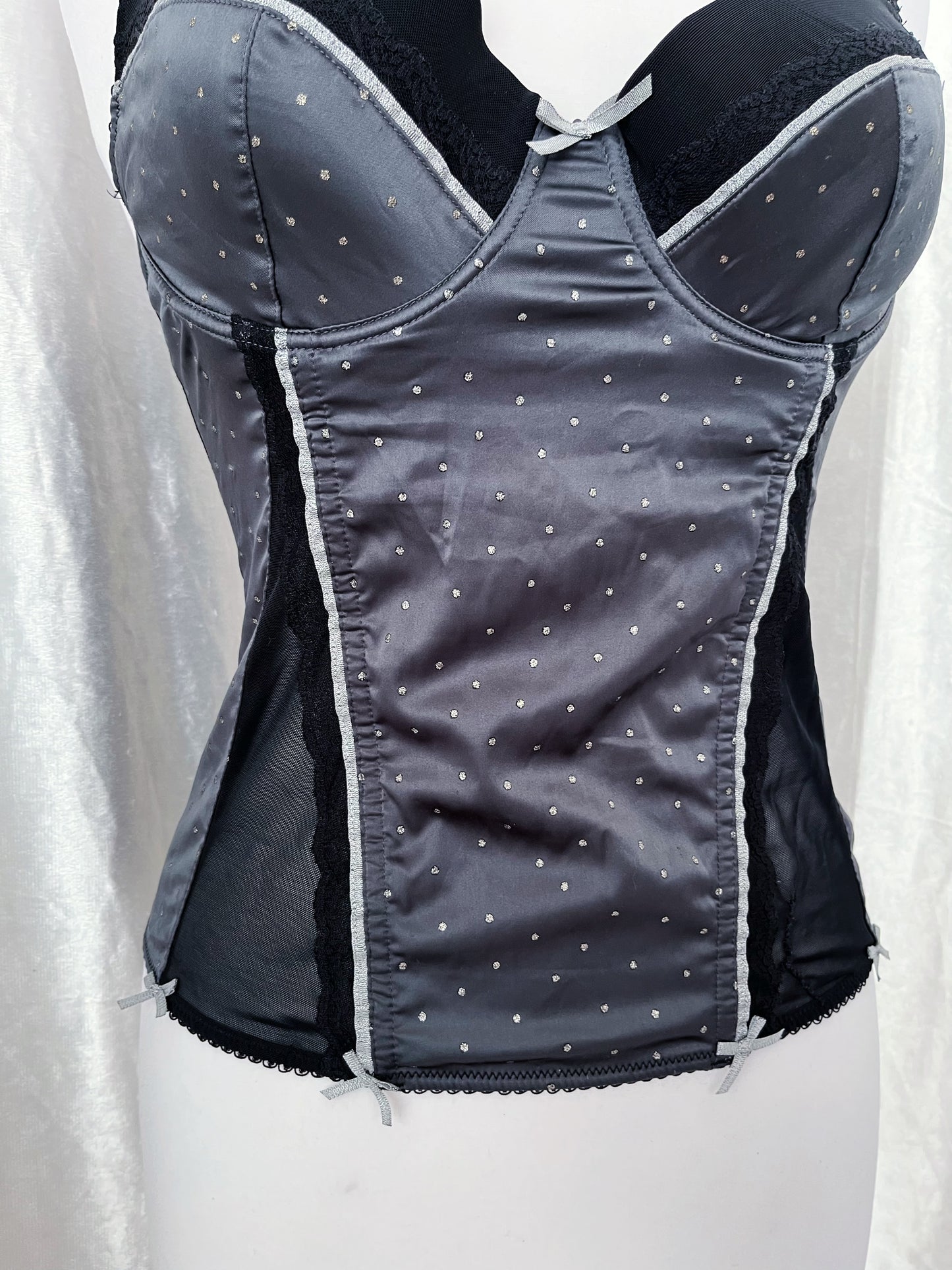 Beautiful dark coquette grey corset top 🎀