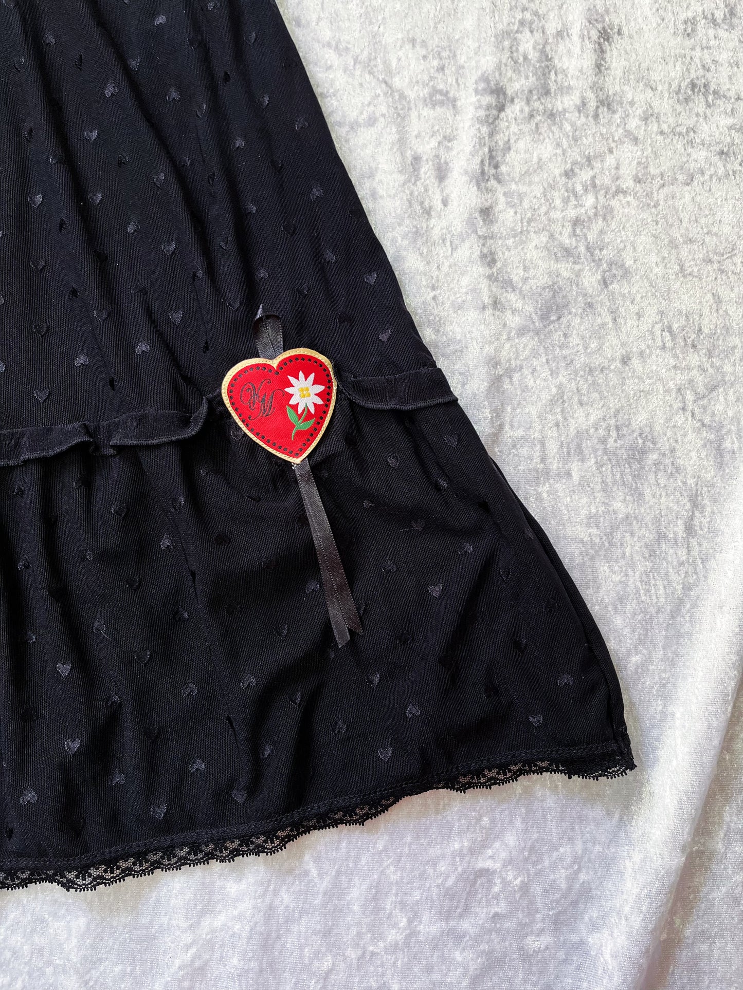 VIVE MARIA gothic midi skirt with heart details