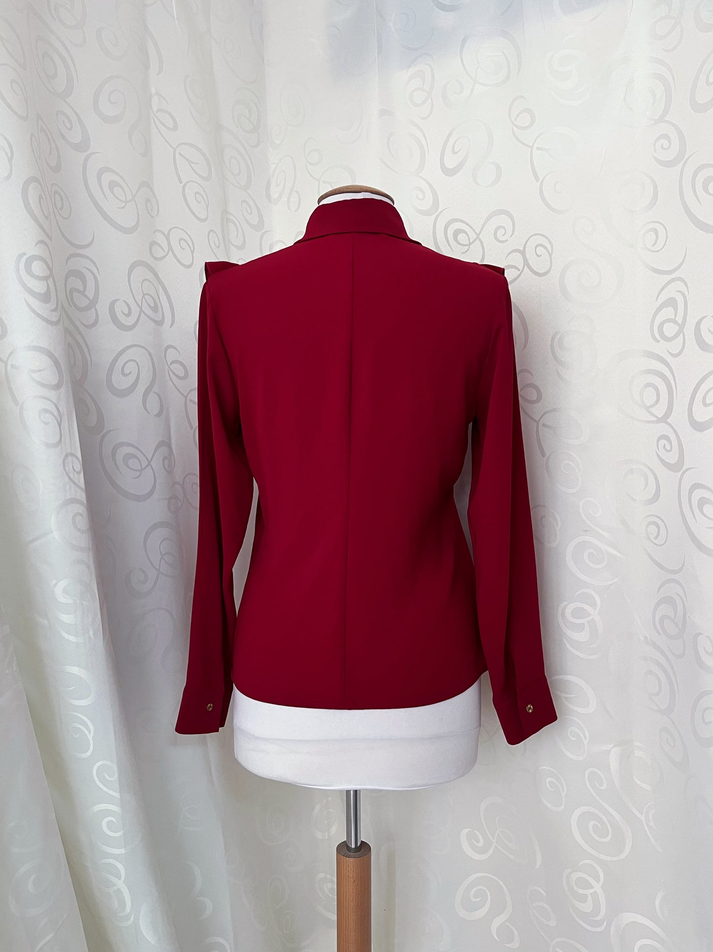 Gothic/Jirai Kei Wine Red ruffle shirt 🩸