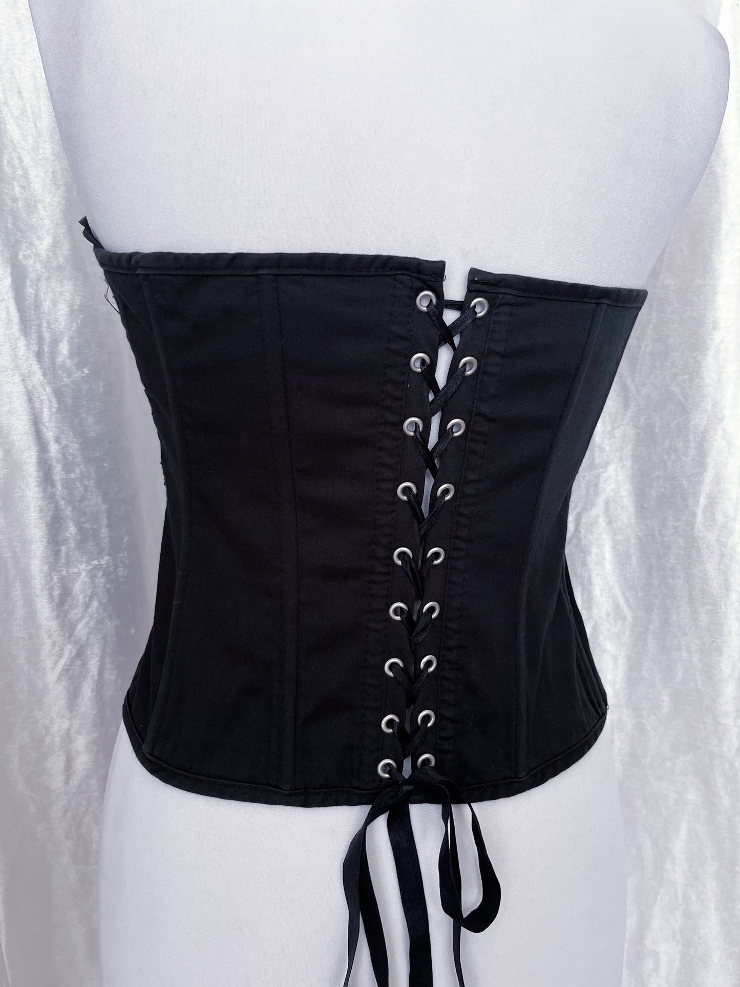 Dark fairy cotton embroidered corset 🧚🏻