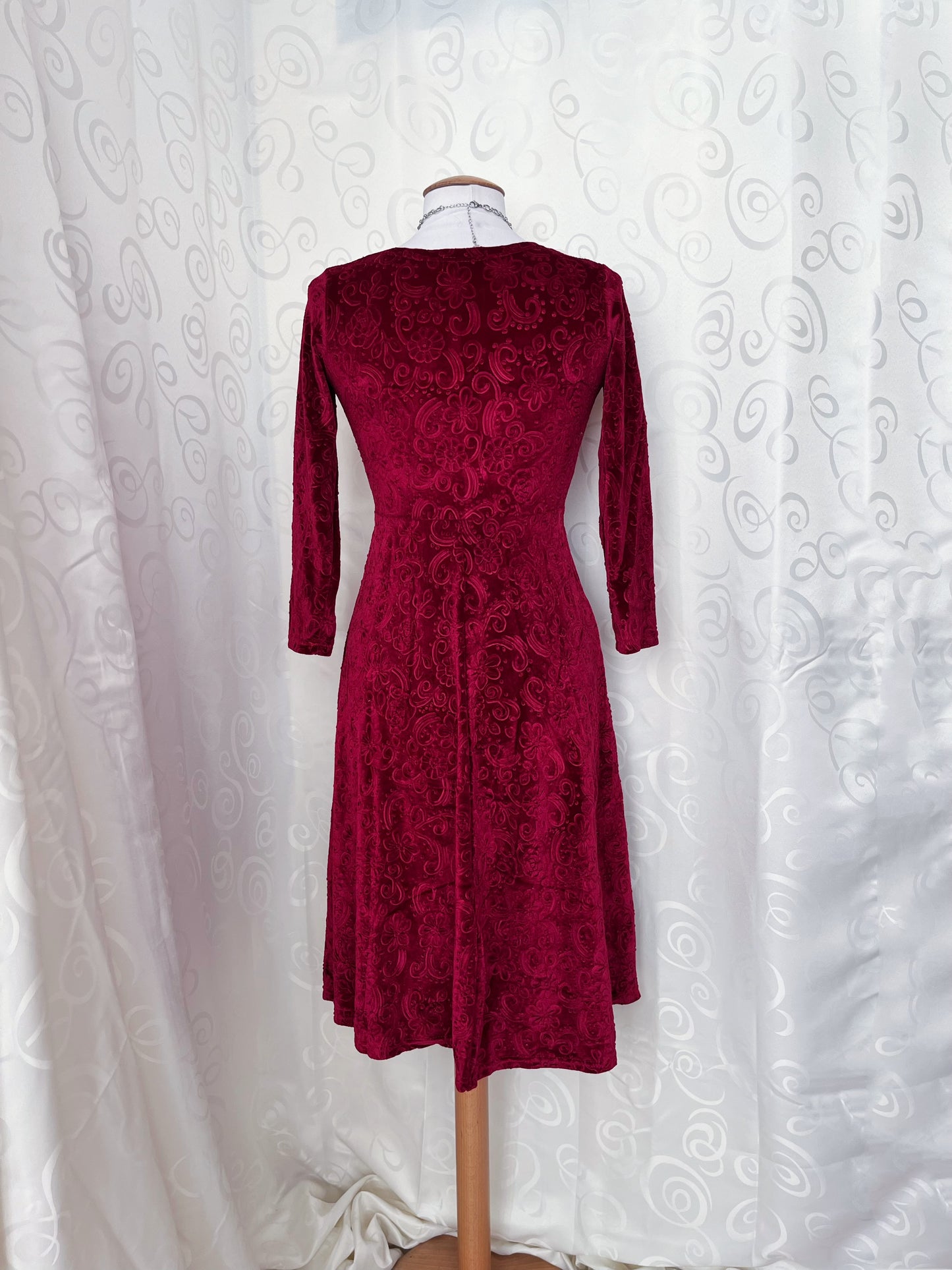 Whimsygoth Vampire red embossed velvet dress ❤️🕸️