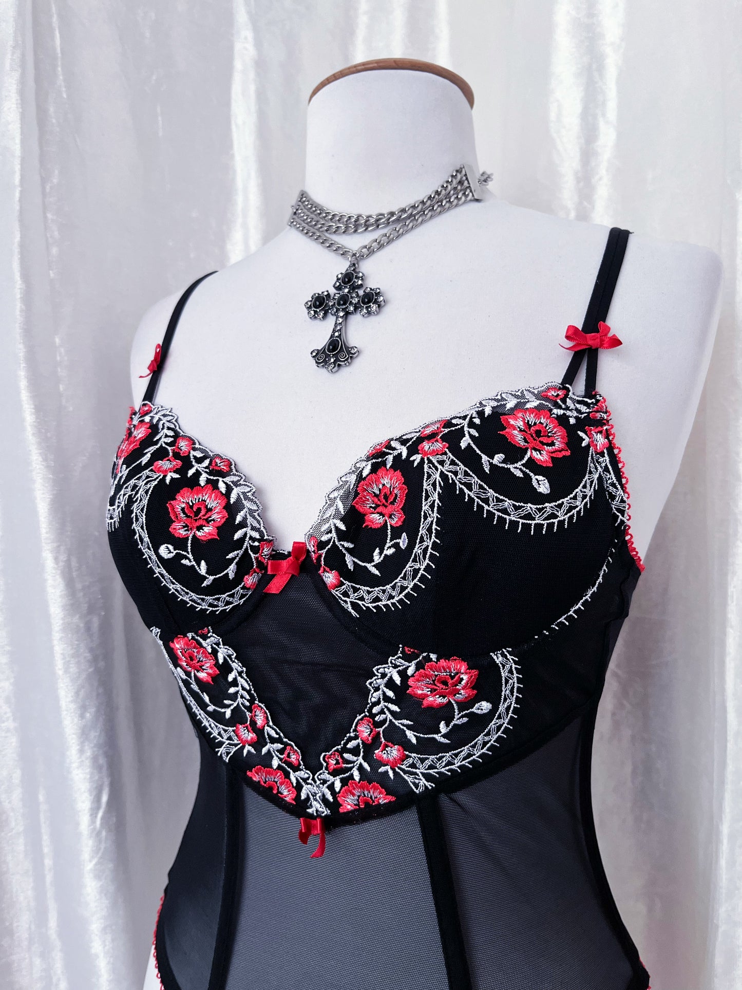 Dark fairy mesh corset top 🌹
