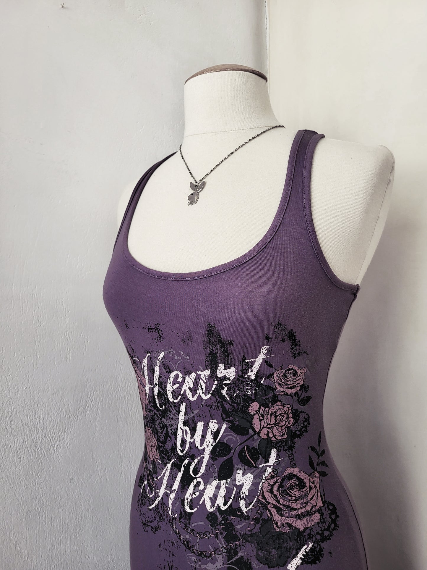 Y2K emo/scene purple print dress with lace hem detail ππ