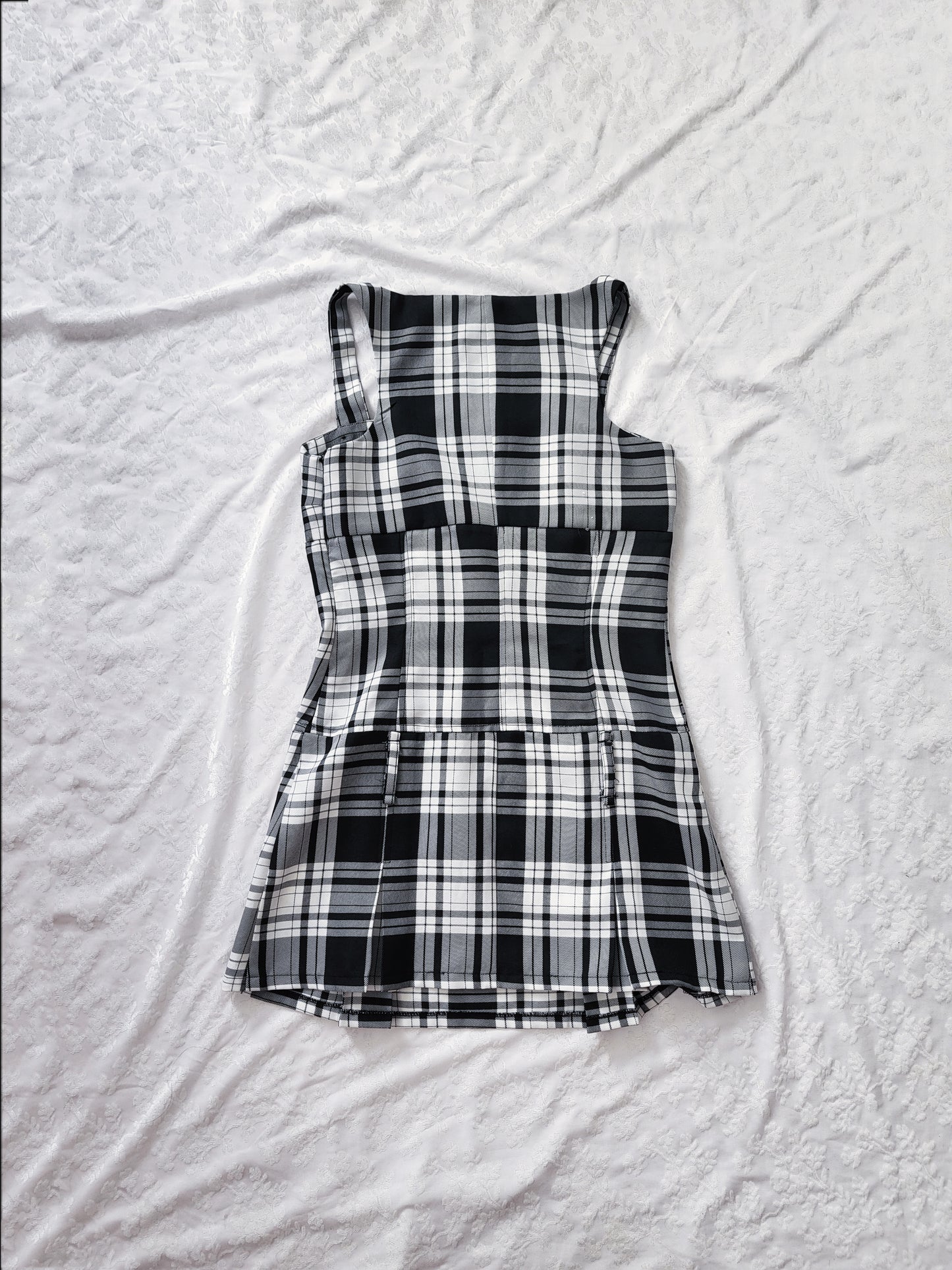 Emo Y2K checked dress 🕸🦇