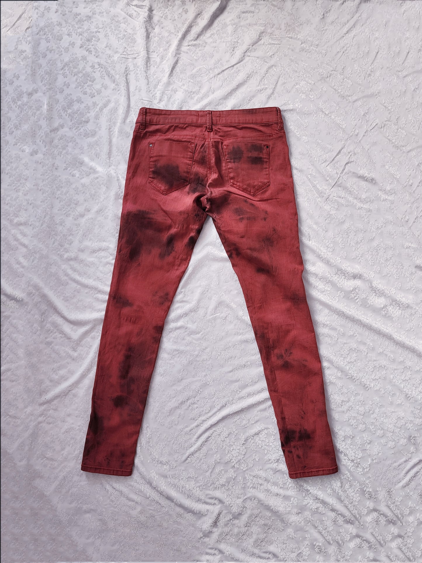 Clockhouse alt washed out jeans with tie dye detail π