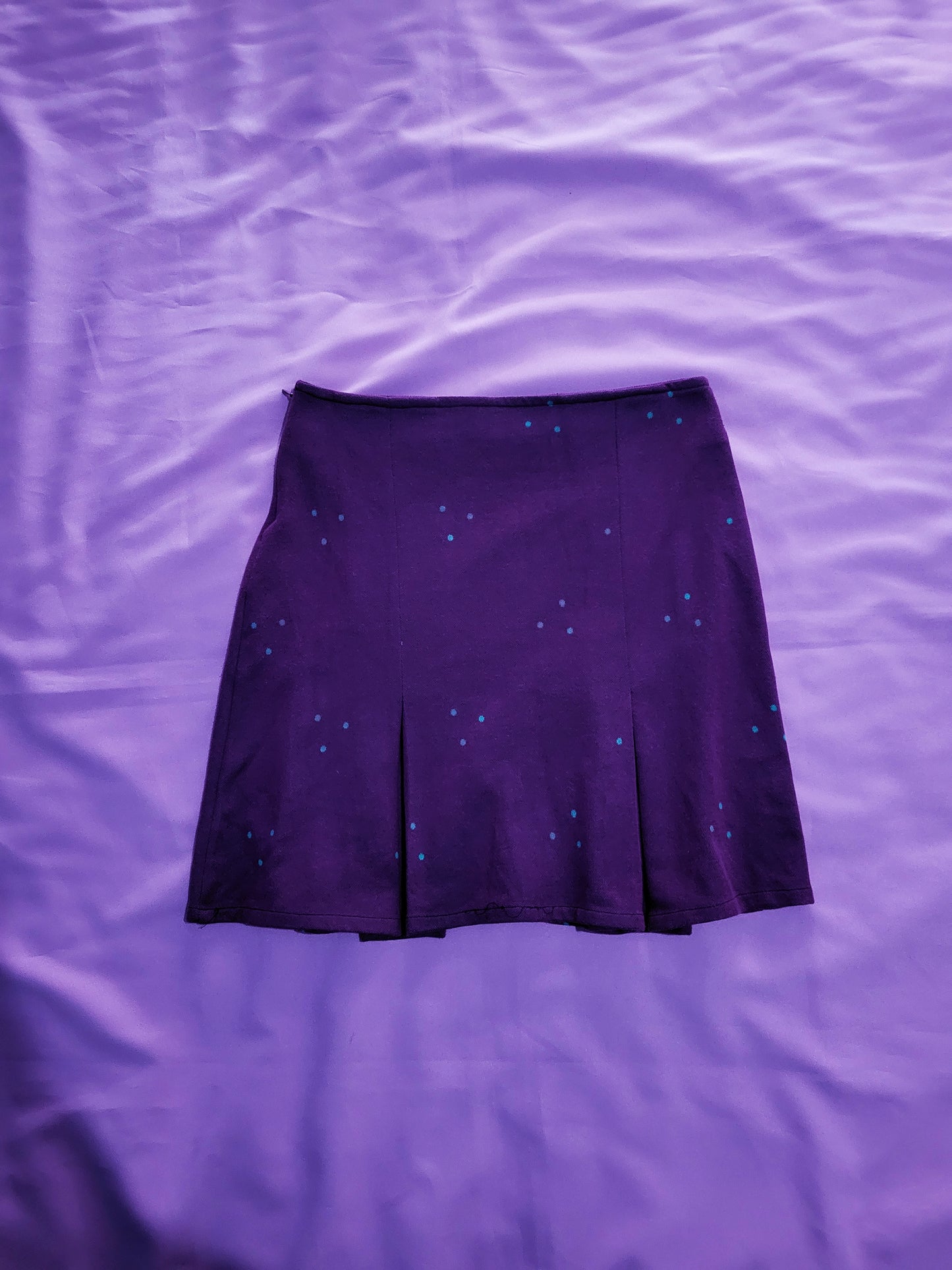 Y2K Purple Skirt with Astrology embroidered detail