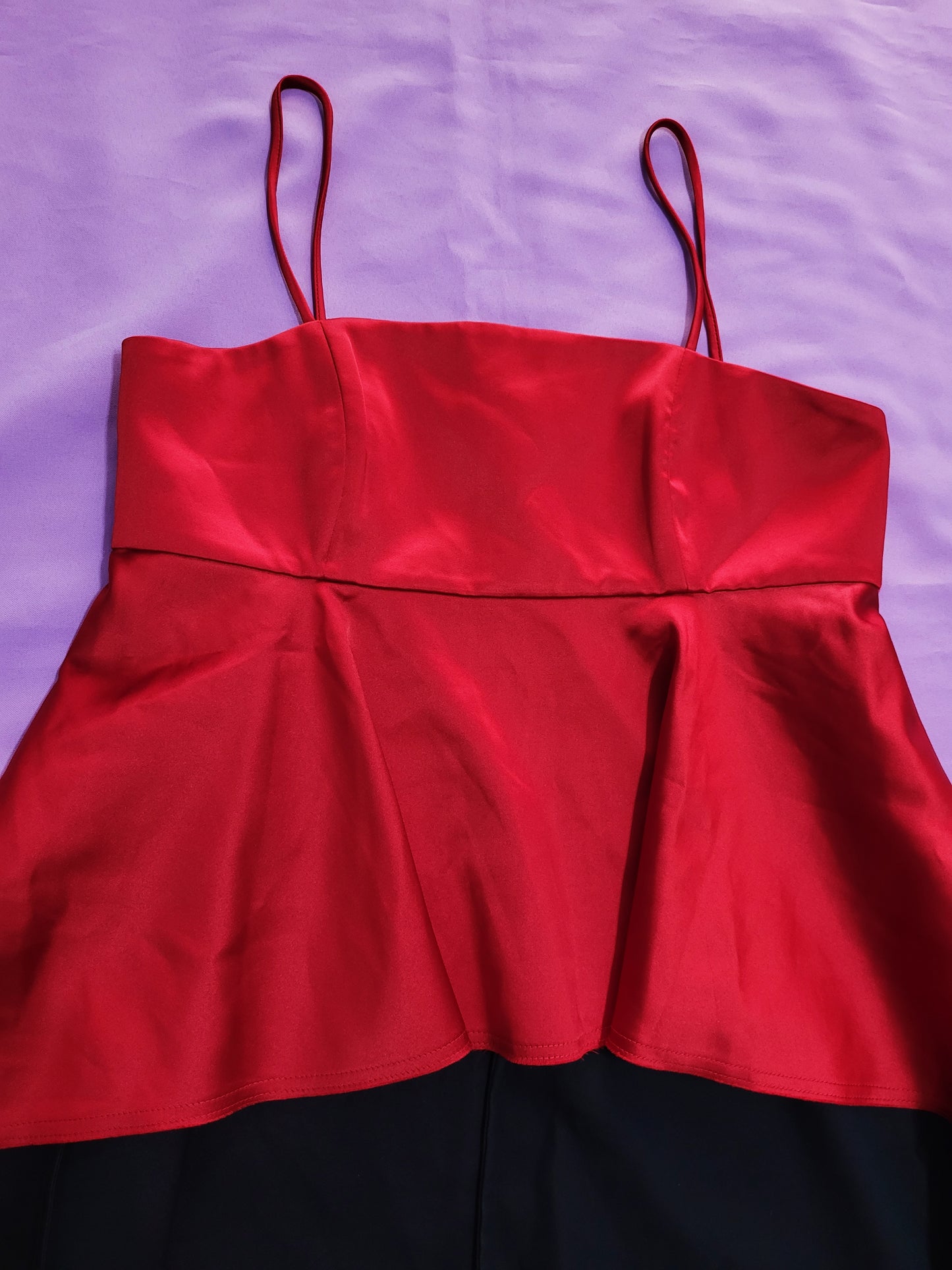 Gothic Red Saten Top
