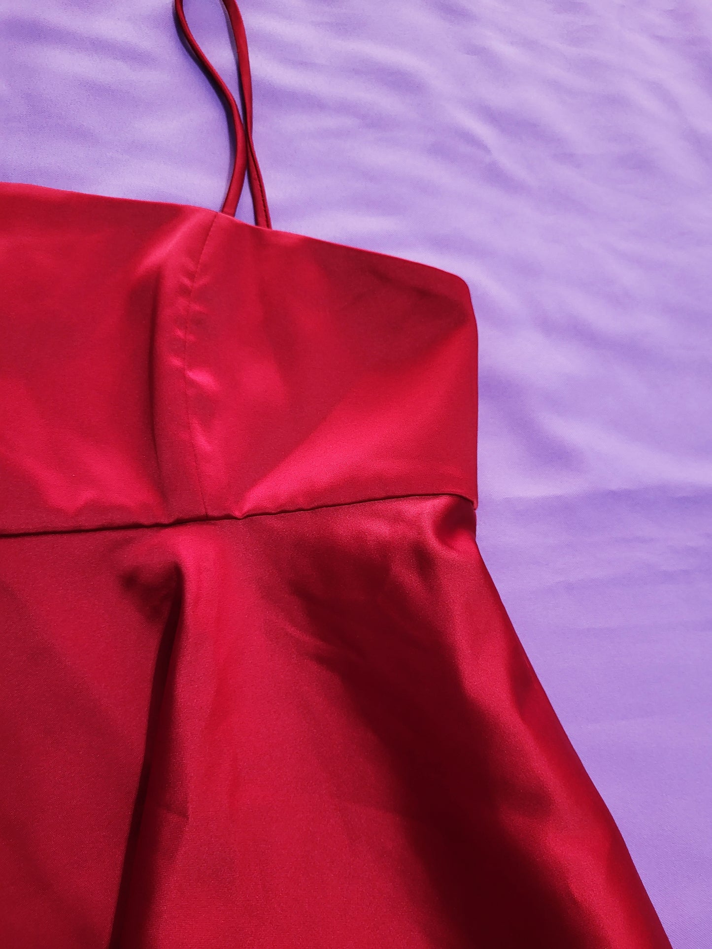 Gothic Red Saten Top