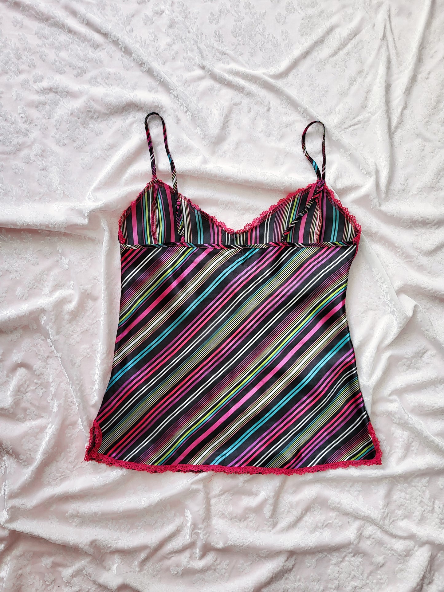 Coquette striped cami top