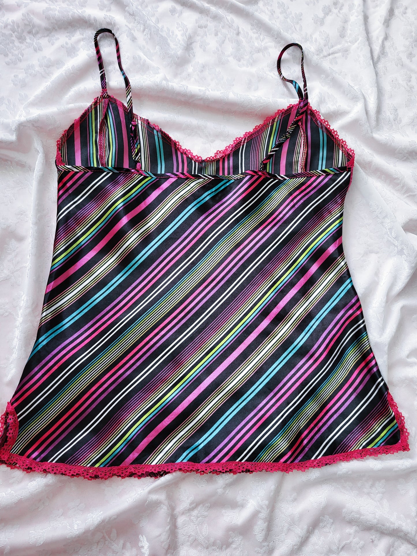 Coquette striped cami top