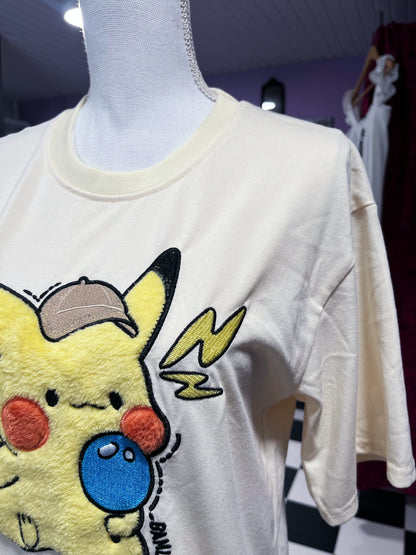 Detective pikachu fuzzy T-shirt 🕵️⚡️