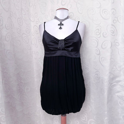 00’s deadstock black balloon mesh dress 🦇