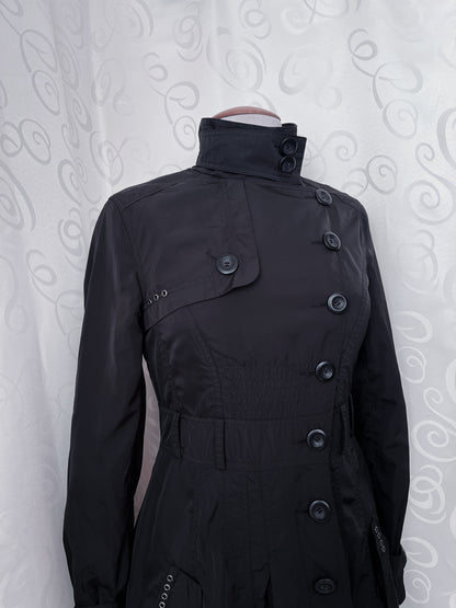 Alt/Gothic Clockhouse black trench coat 🦇🕷️
