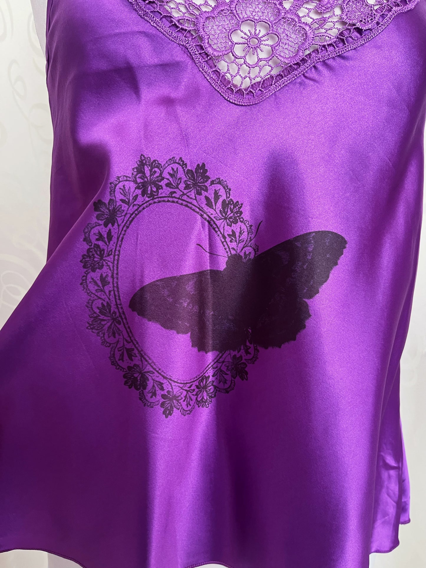 Moth REWORKED satin cami top🌀💜