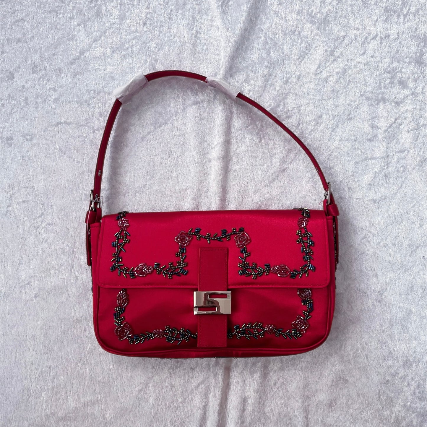 00’s brand new deadstock fairy hot pink purse with beaded details 💞🎀