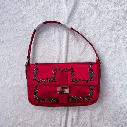 00’s brand new deadstock fairy hot pink purse with beaded details 💞🎀