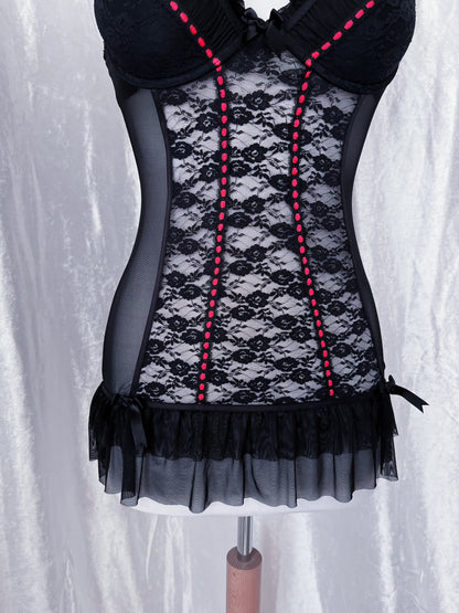Gothic mesh & lace babydoll 🌹