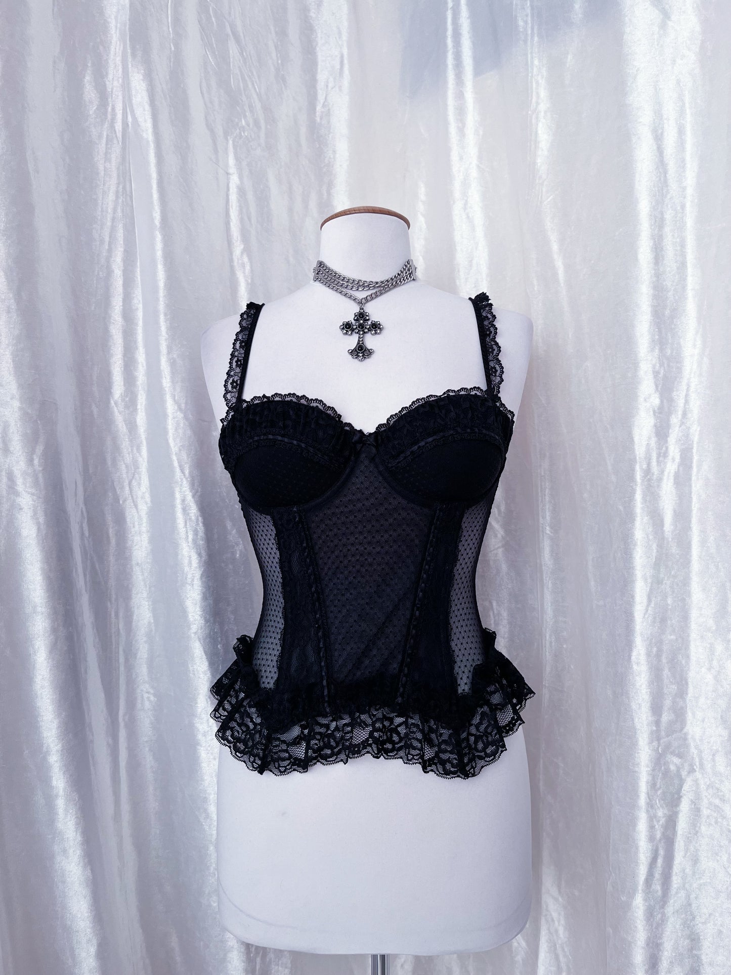 Gothic lace corset top 🖤🌑