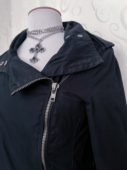 Alt/Gothic zip-up denim jacket 🦇