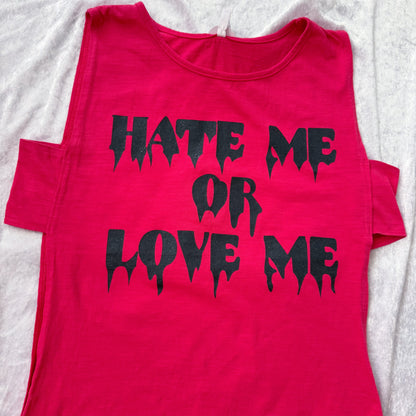 Hate me or Love Me Alt top with cut-out sides 🌀💕