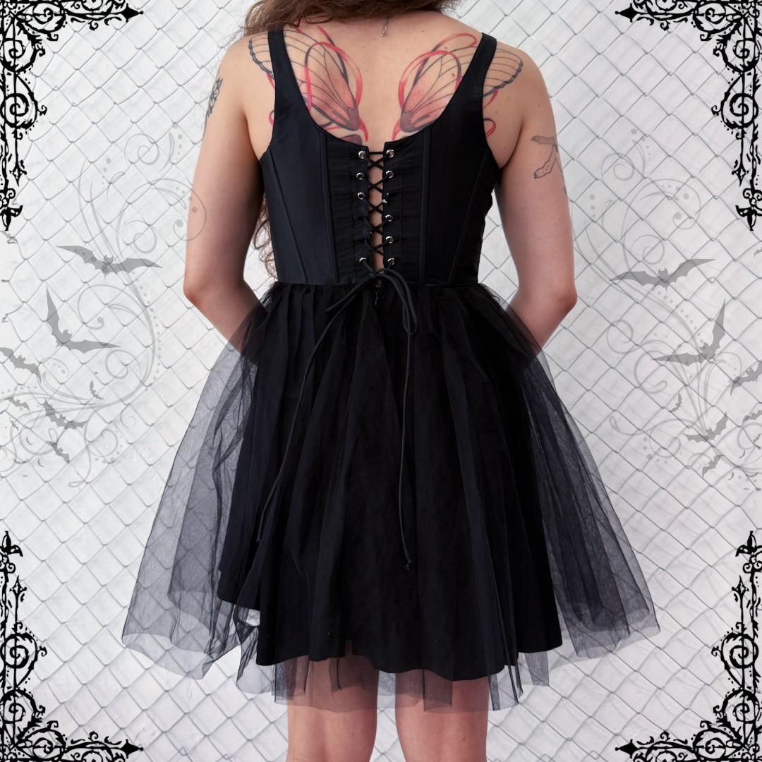 Gothic black swan style corset dress 🦢🖤