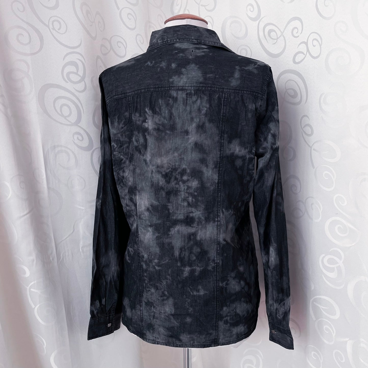 Rock Rebel light denim lace-up shirt 🕷️🦇