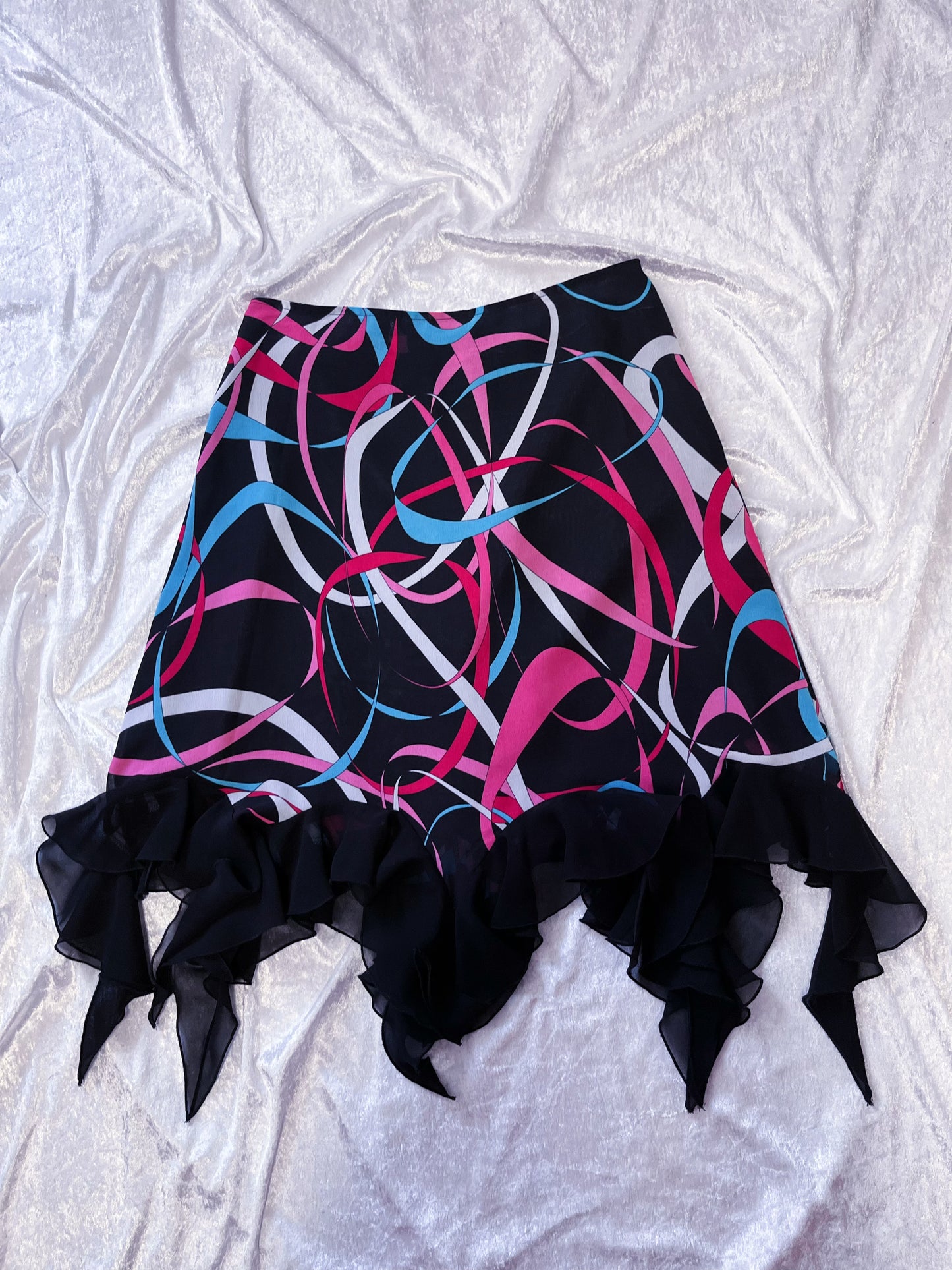 Y2K witchy asymmetrical skirt
