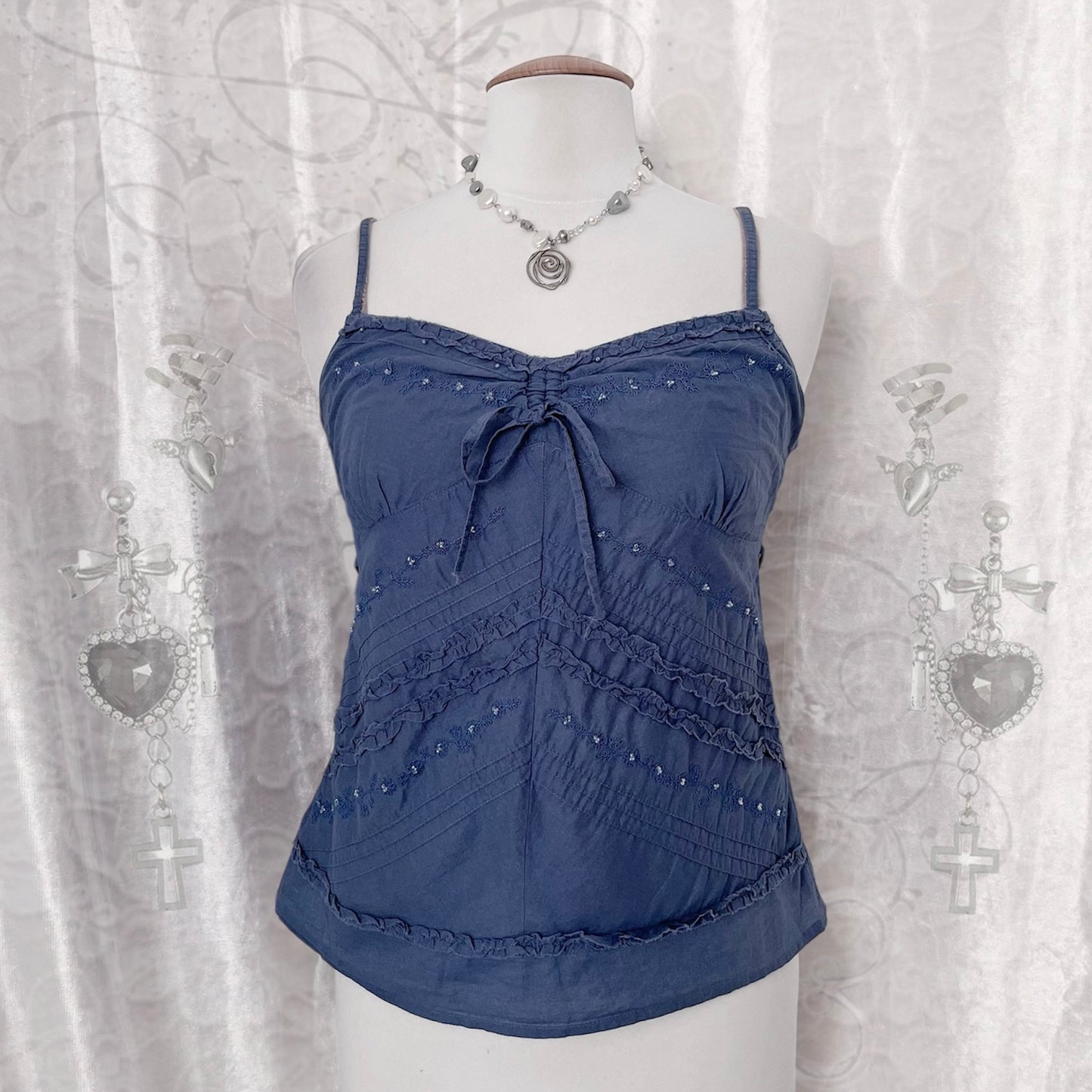 Whimsy fairy summer top with embroidered details 💜