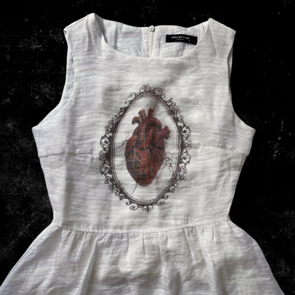 Beating Heart REWORKED white dress 🫀🍪