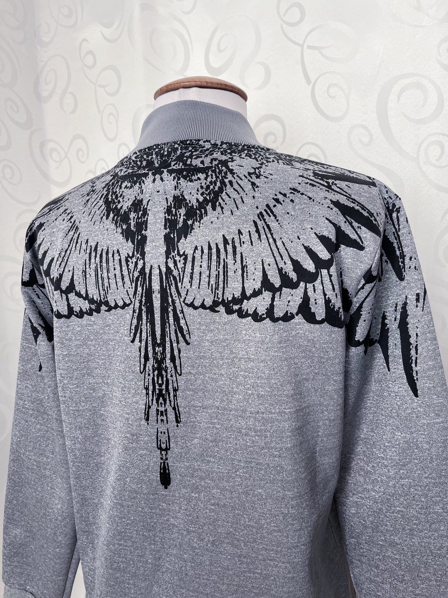 Modern Angel wings grey zip-up jacket 🪽