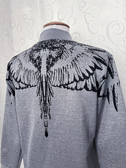 Modern Angel wings grey zip-up jacket 🪽