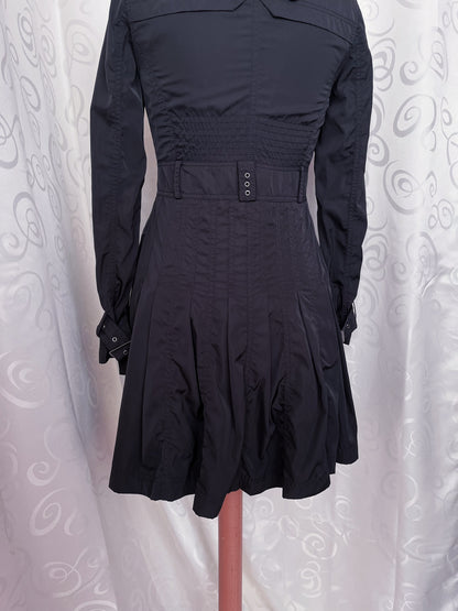 Alt/Gothic Clockhouse black trench coat 🦇🕷️