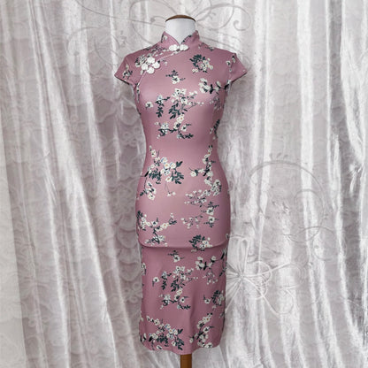 Chinese modern pink Qipao dress 🎀💞