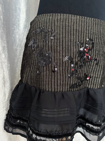00’s Morgan dark coquette skirt